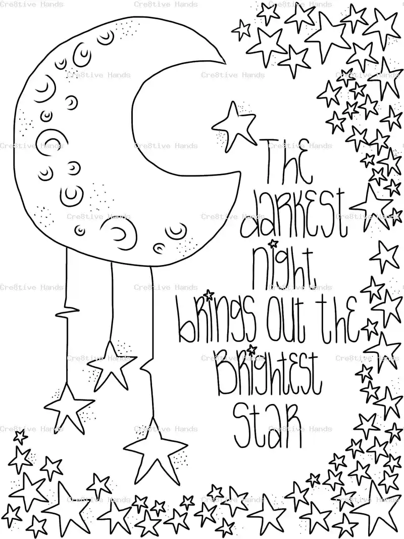 Moon Zentangle — Preview